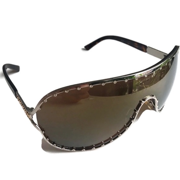 Valentino Black and Silver Sunglasses